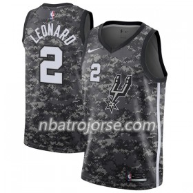 Män San Antonio Spurs Tröja Kawhi Leonard 2 Nike City Edition Swingman